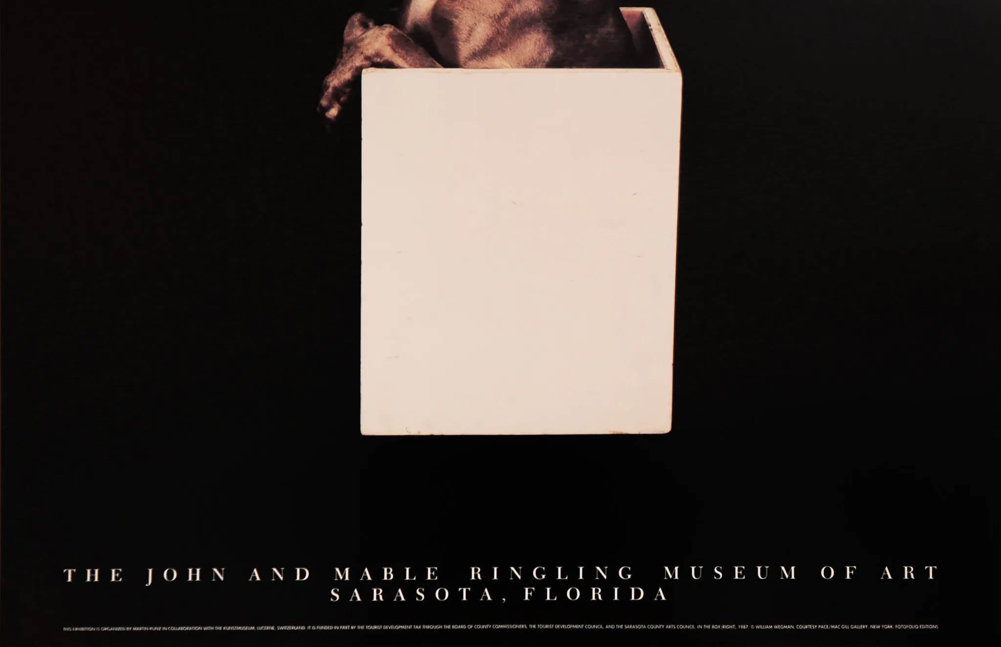 1987 American Exhibition Poster - William Wegman, The John and Mable Ringling Museum of Art