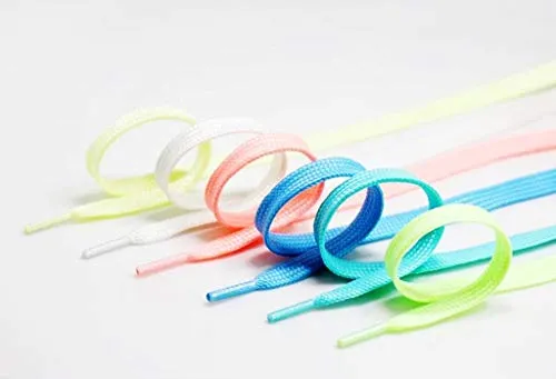 6 Packs Luminous Shoelace Athletic Sport Flat Shoe Laces Glow In The Dark Night