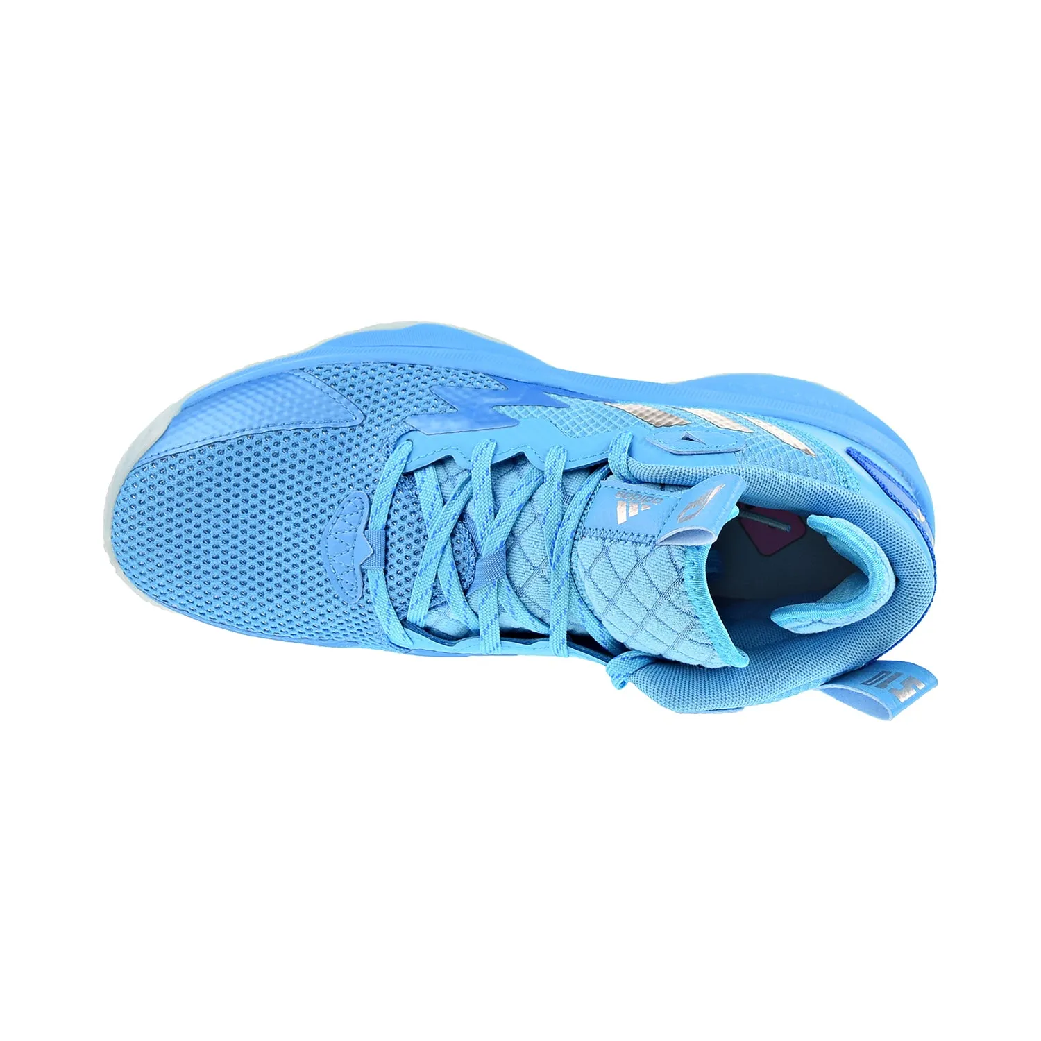 Adidas Dame 8 J Big Kids' Shoes Signal Cyan/Silver Metallic/Shock Cyan