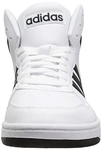 adidas Men's Hoops 2.0 Sneaker, White Black, 10.5 M US