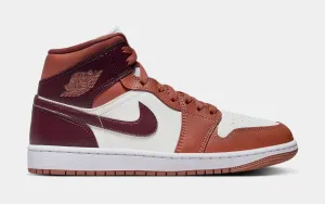 Air Jordan 1 Retro Mid Sky J Orange Womens Lifestyle Shoes (Dusty Peach/White)