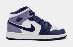 Air Jordan 1 Retro Mid Sky J Purple Grade School Lifestyle Shoes (Purple)