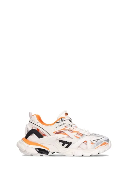 Balenciaga   Track 2 mesh &amp; nylon lace-up sneakers 