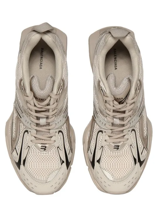 Balenciaga   X-Pander mesh &amp; faux leather sneakers 