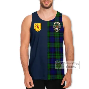 Bannatyne Tartan Men's Tank Top Alba with Scottish Lion Royal Arm Half Style