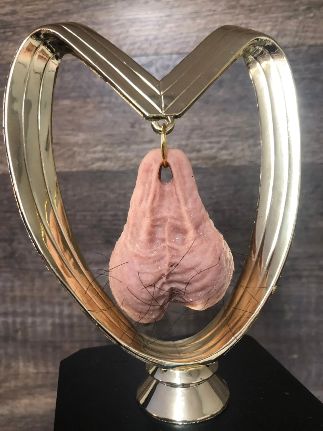 Basketball Trophy Testicle Loser Madness Trophy Perpetual You Suck Last Place Trophy You've Got Balls Funny Trophy Adult Humor Testicle