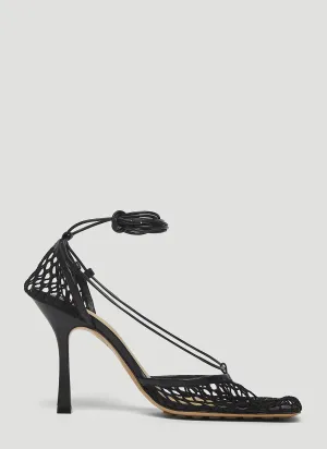 Bottega Veneta Mesh Ankle-Strap Heels