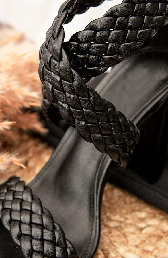 Braided Heels Black