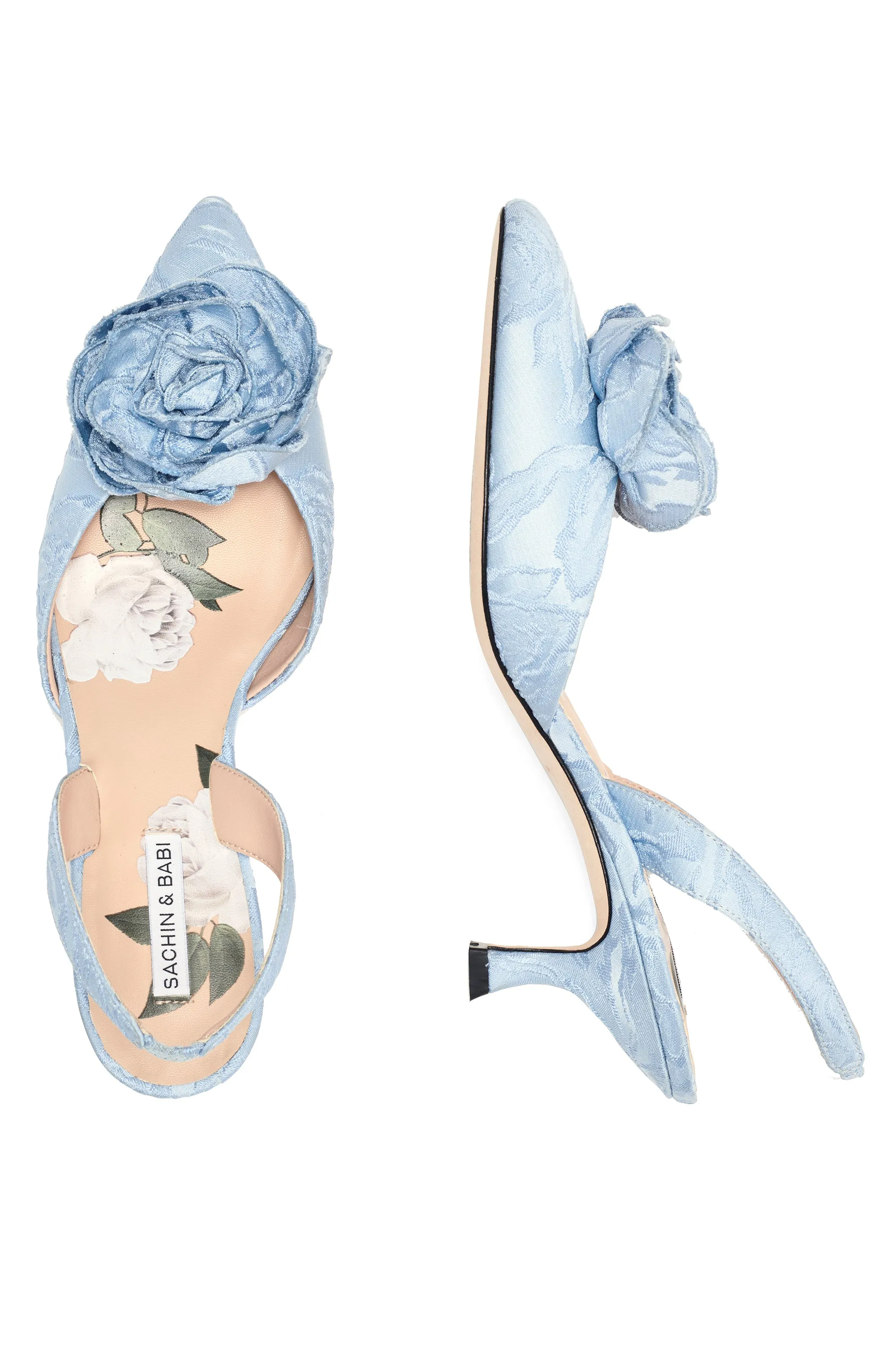 CARNEGIE KITTEN HEEL - ICE BLUE