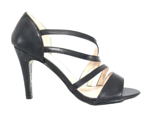 Damen High Heels Abendschuhe Pumps Riemen Black # 25816