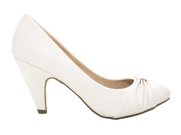 Damen High Heels Brautschuhe Hochzeit Abendschuhe Pumps Riemen White # 7429