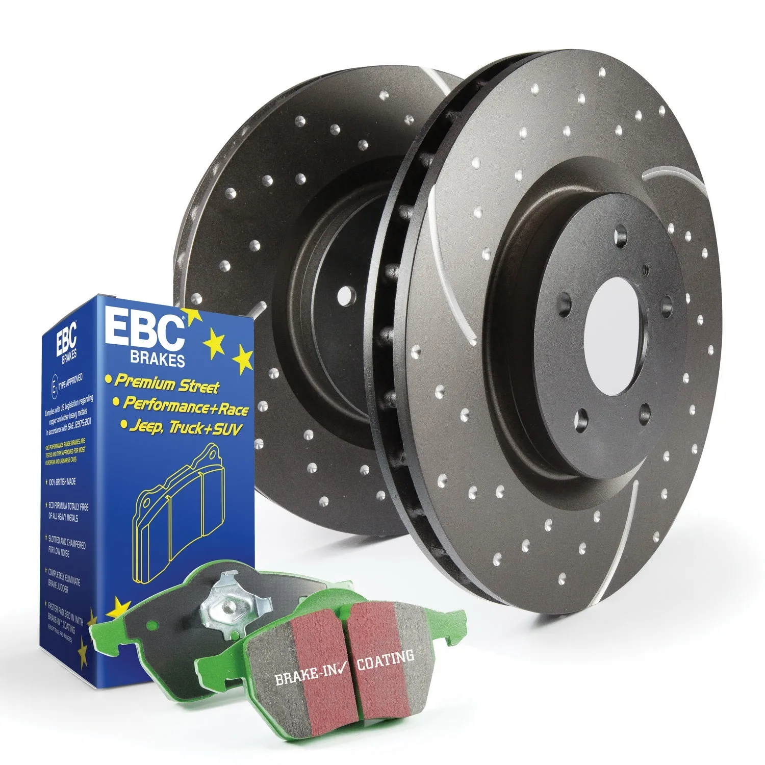 EBC Brakes S10KF1100 S10 Kits Greenstuff 2000 and GD Rotors