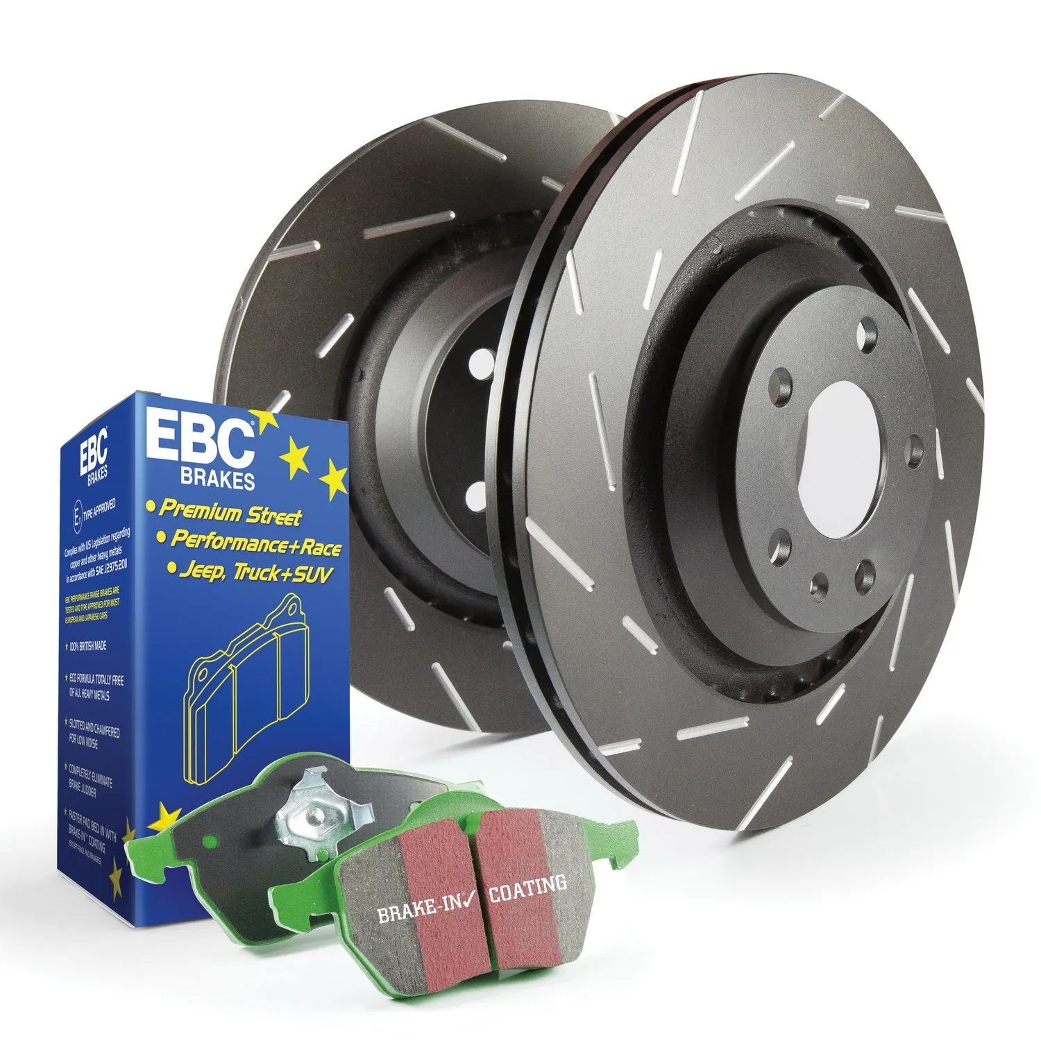 EBC Brakes S2KR2221 S2 Kits Greenstuff 2000 and USR Rotors