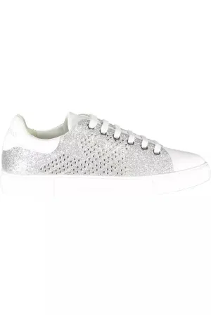 Emporio Armani Silver Polyester Women Sneaker