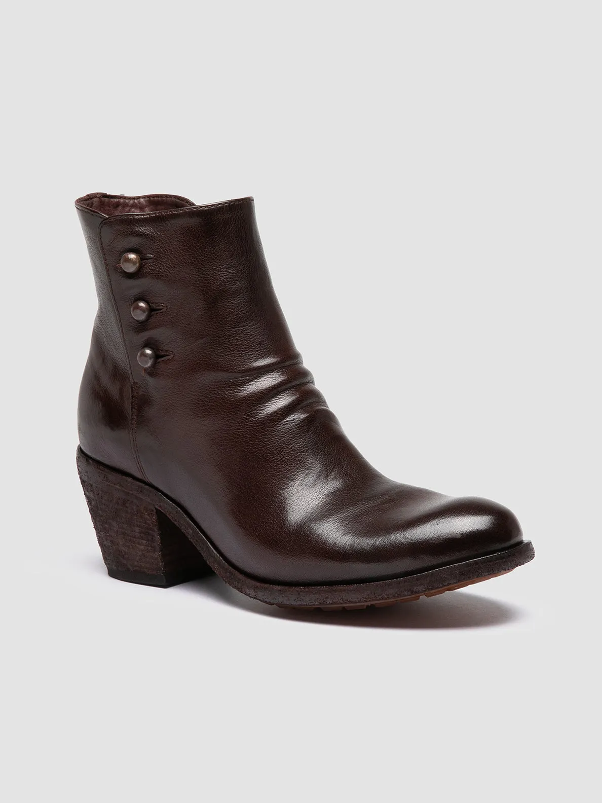 GODEAU 004 - Brown Leather Zipped Boots