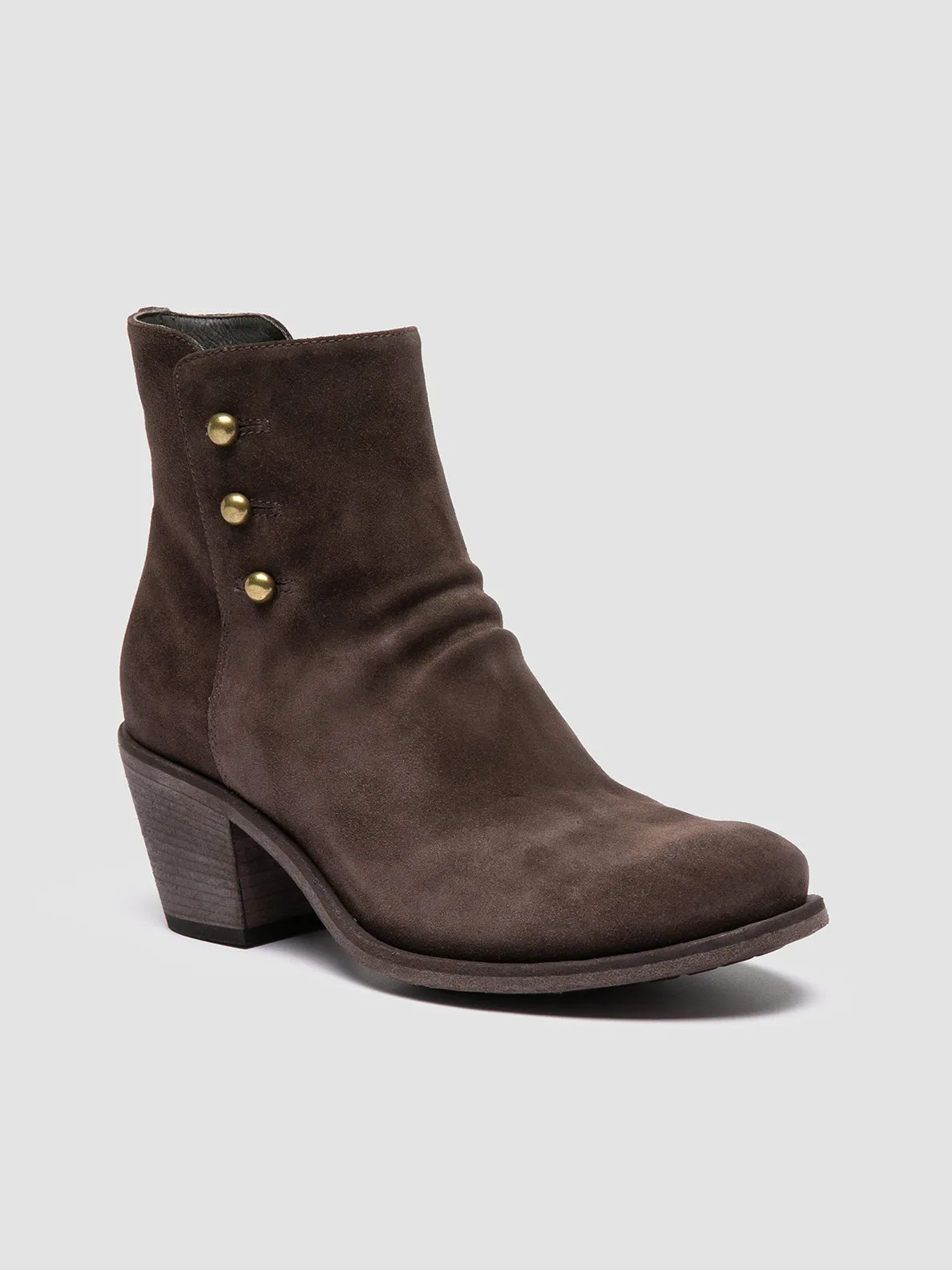 GODEAU 004 - Brown Suede Zipped Boots