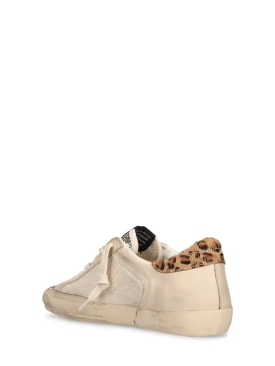 Golden Goose   20mm Super-Star mesh &amp; leather sneakers 