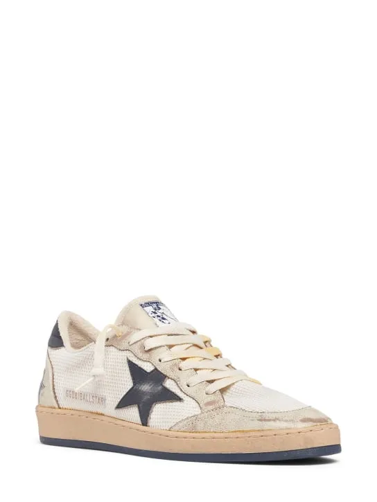 Golden Goose   Ballstar leather &amp; mesh sneakers 