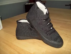 High-Top Canvas Velcro Basketball Sneakers