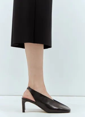 Jil Sander Leather Sling-Back Heels