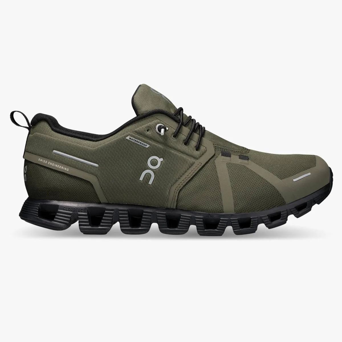 LADIES ON CLOUD 5 WATERPROOF -  OLIVE/BLACK