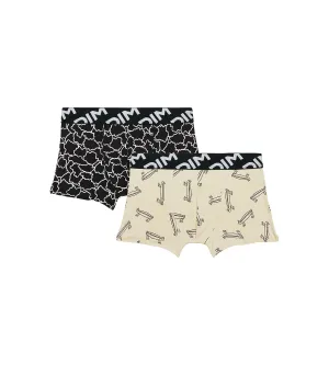 Lot de 2 boxers garçons en microfibre recyclée motif skate Dim Micro