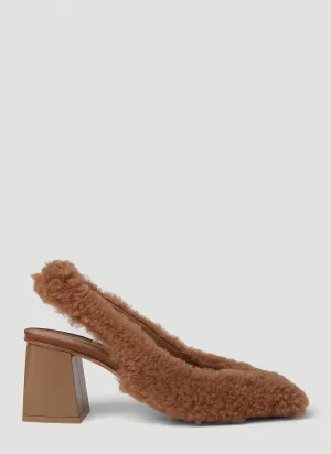 Max Mara Clarec Teddy Slingback Heels