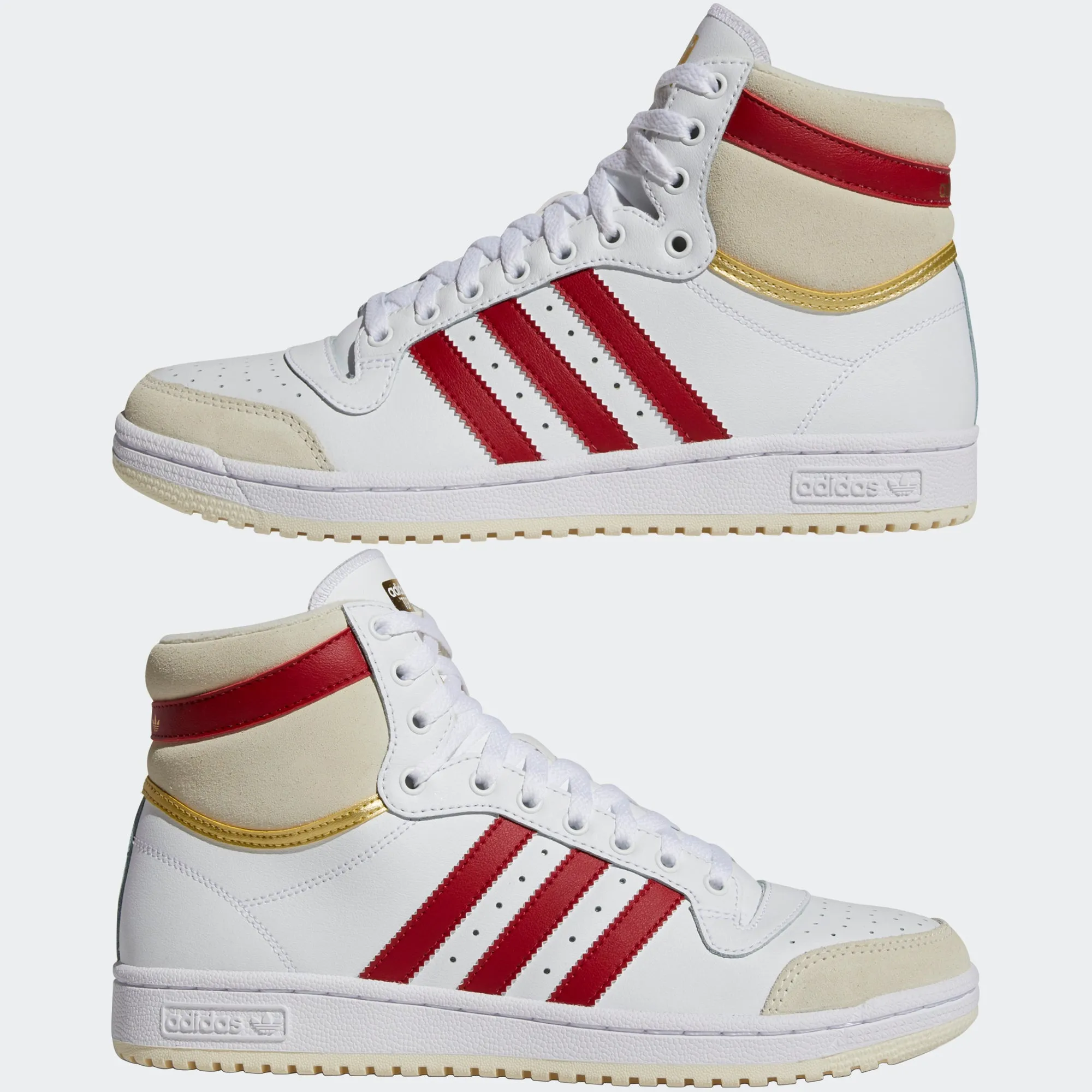 Men’s adidas Originals Top Ten Shoes White Red