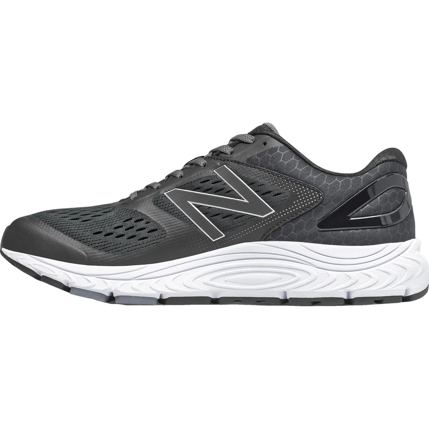 Men's New Balance M840BK4 Running Shoes Black/White Synthetic Mesh