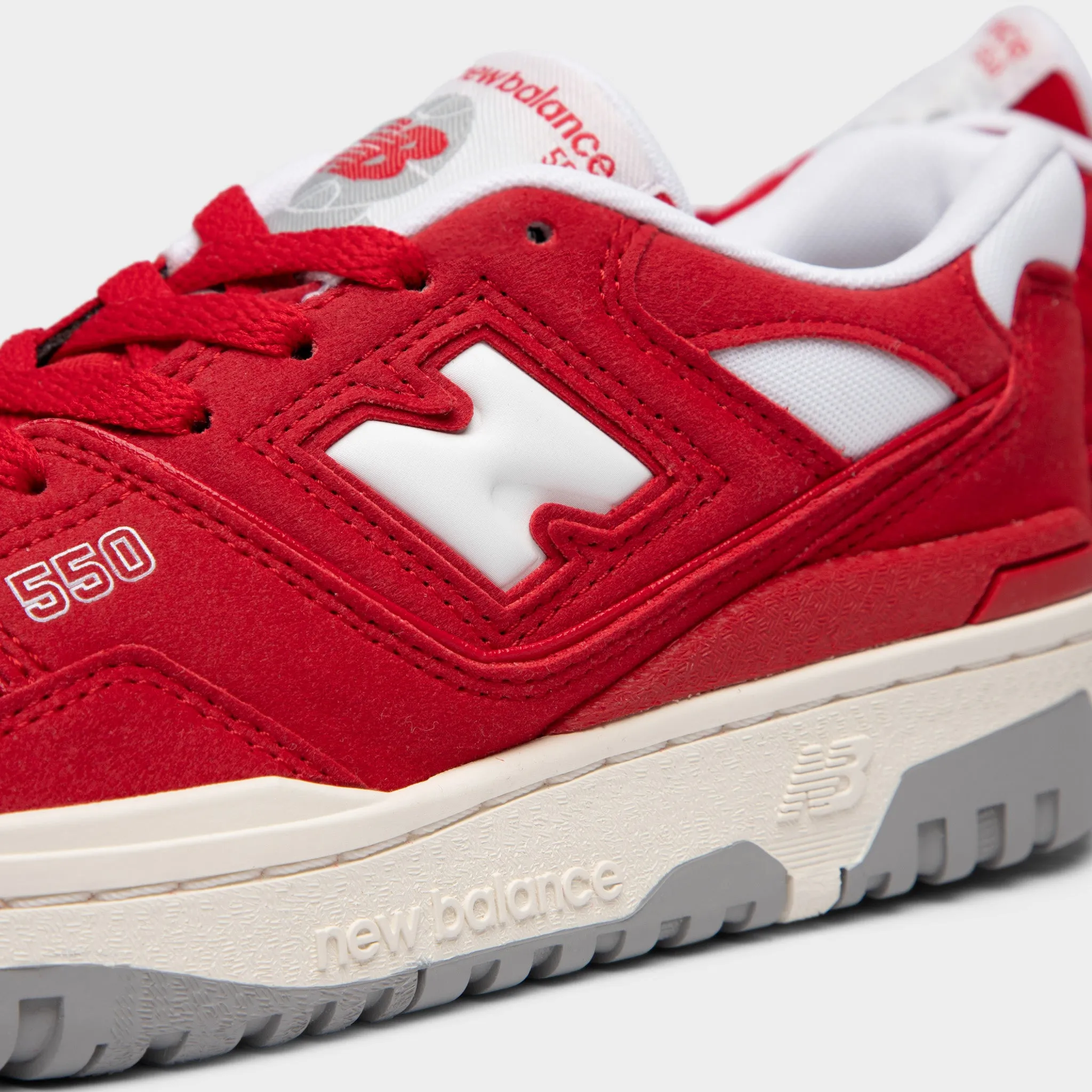 New Balance Juniors' 550 Team Red / White