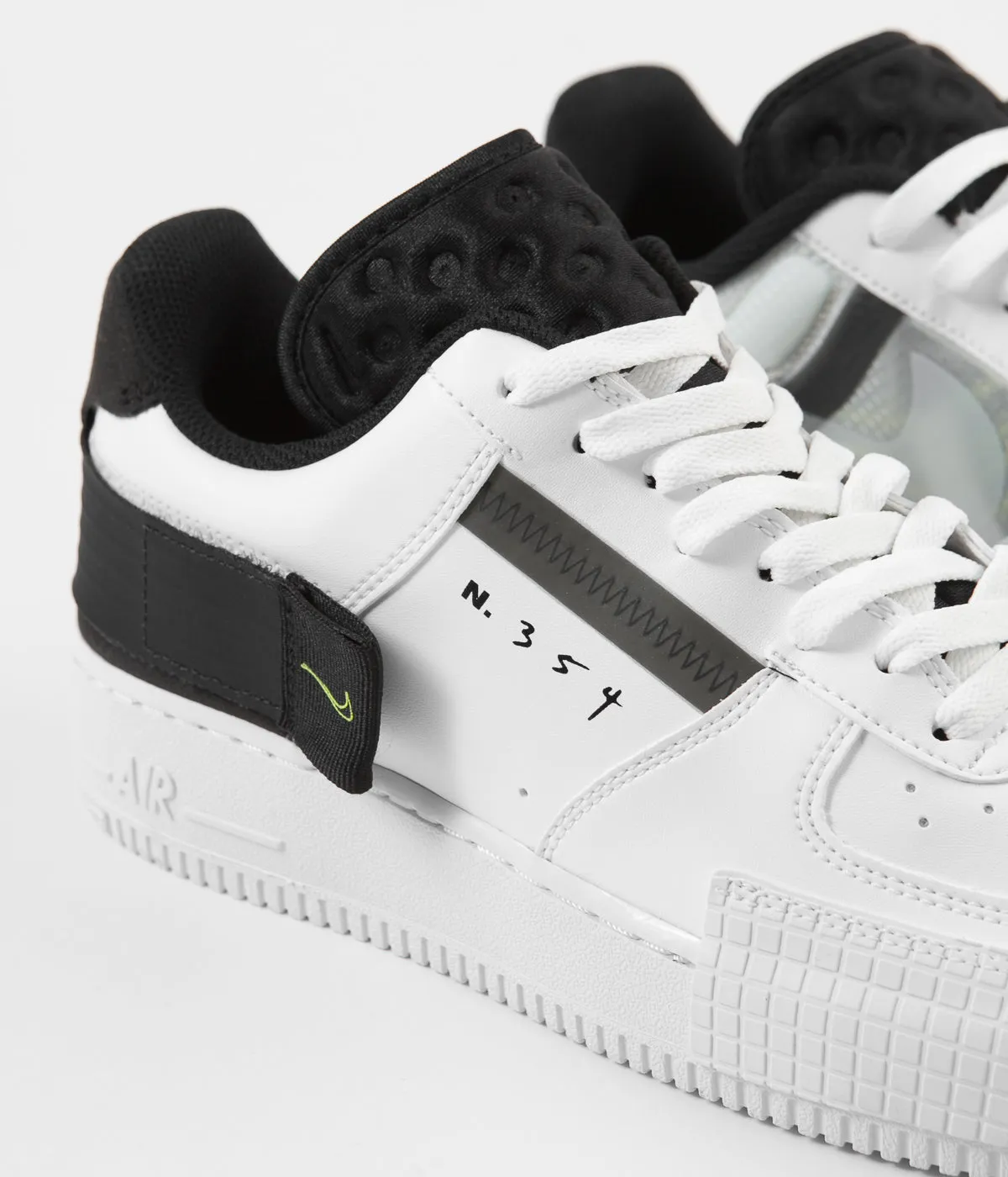 Nike Air Force 1 Type Shoes - White / Volt - Black - White