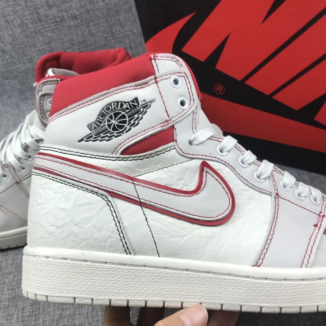 Nike Air Jordan 1 High Retro OG White Red Shoes Basketball Men !!! CYBER MONDAY SALE !!!