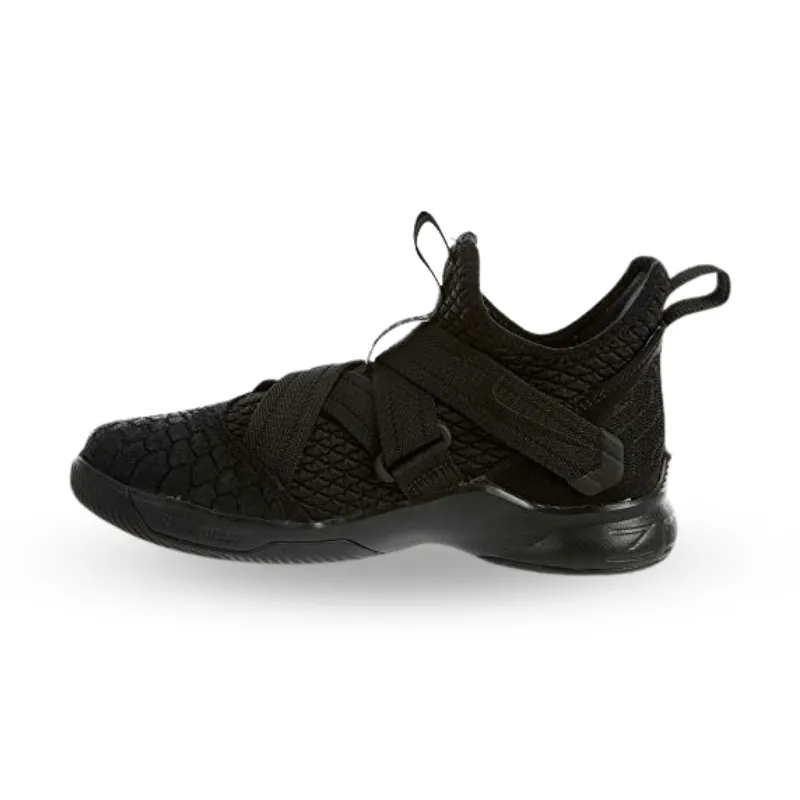 Nike Lebron Soldier 12 SFG 'Triple Black' - Boys Grade School