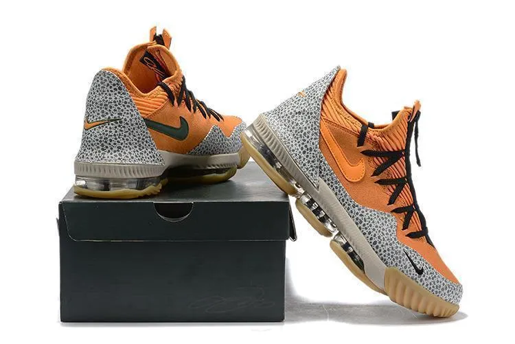 Nike Lebron XVI 16 Low 'Safari' Orange Cement Men Shoes !!! CYBER MONDAY SALE !!!