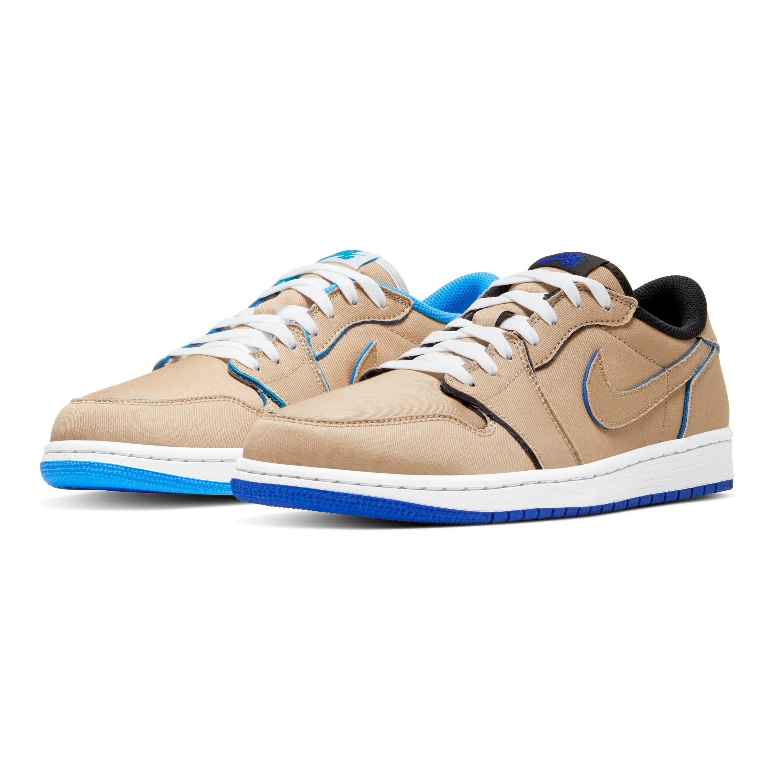 Nike SB - Air Jordan 1 Low QS Shoes - (Lance Mountain) Desert Ore / Royal Blue - Dark Powder Blue