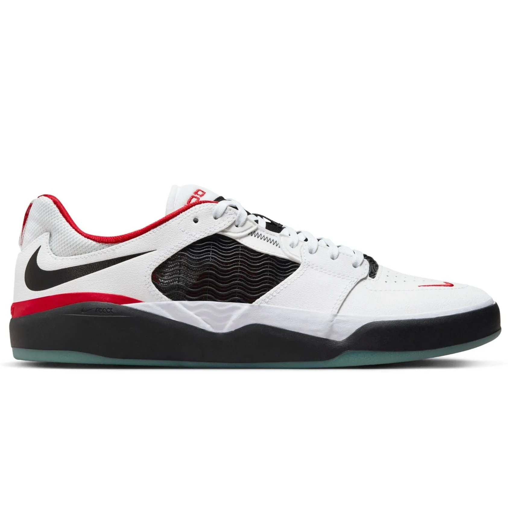 Nike SB Ishod Wair Premium Skateboard Shoe - White/Black-University Red-Black