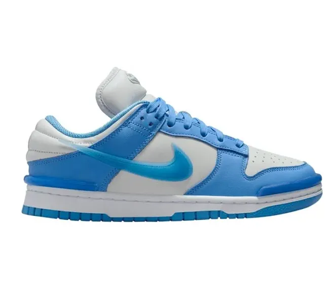 Nike Women's Dunk Low Twist Shoes - Photon Dust / University Blue / White