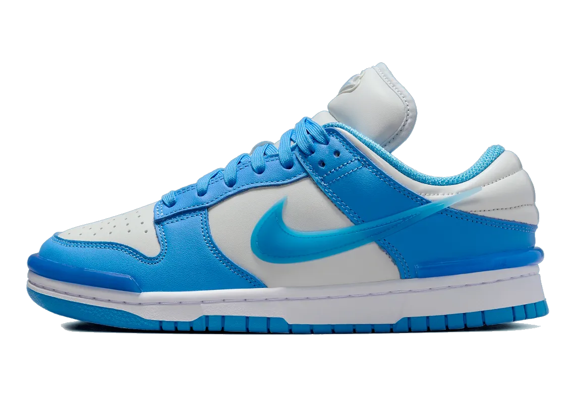 Nike Women's Dunk Low Twist Shoes - Photon Dust / University Blue / White