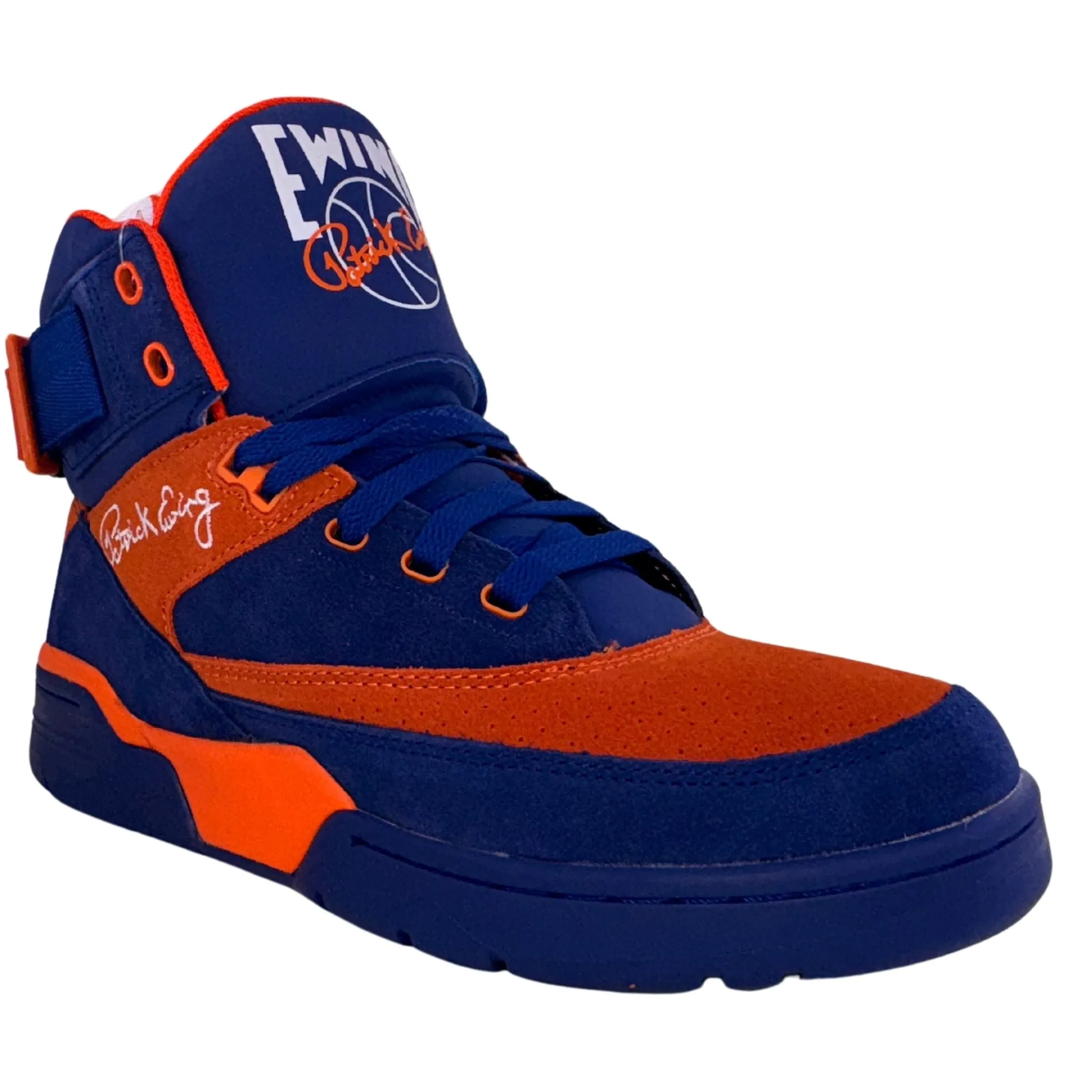 Patrick Ewing Athletics Men's 1EW90013-442 33 HI Dazzling Blue Orange Basketball Shoes