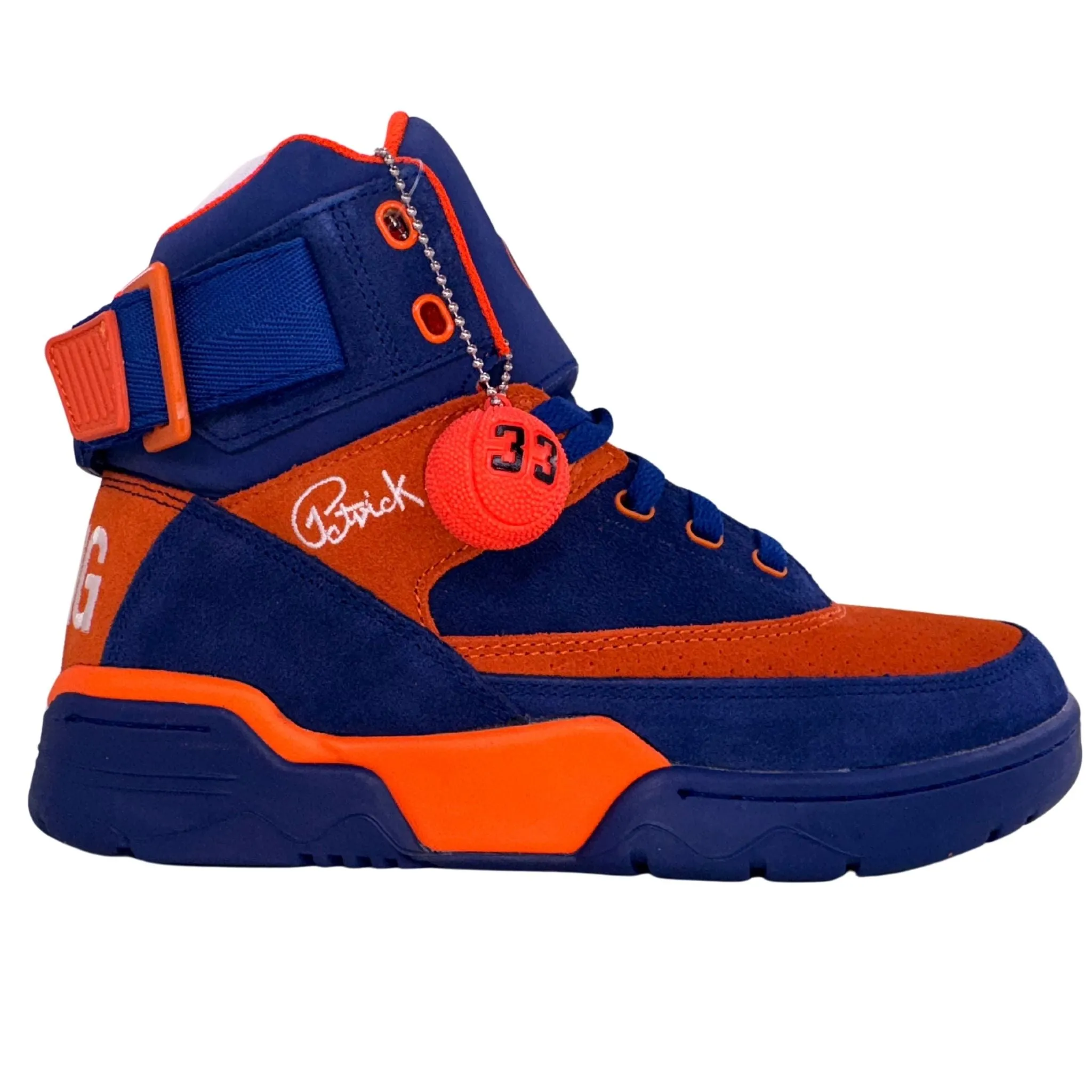 Patrick Ewing Athletics Men's 1EW90013-442 33 HI Dazzling Blue Orange Basketball Shoes