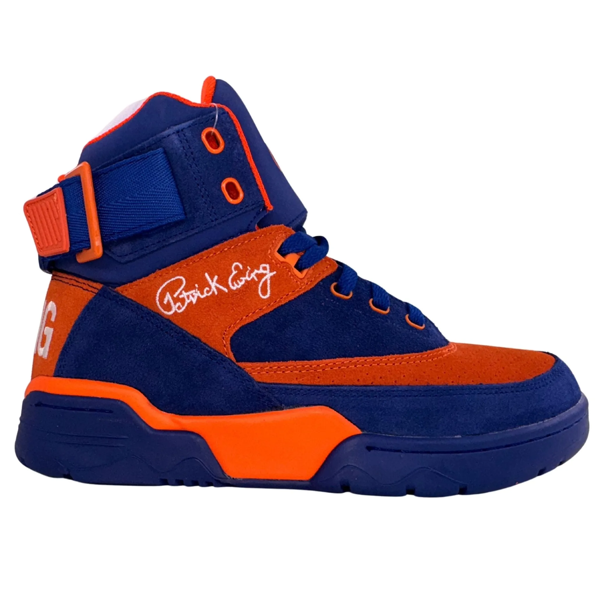 Patrick Ewing Athletics Men's 1EW90013-442 33 HI Dazzling Blue Orange Basketball Shoes