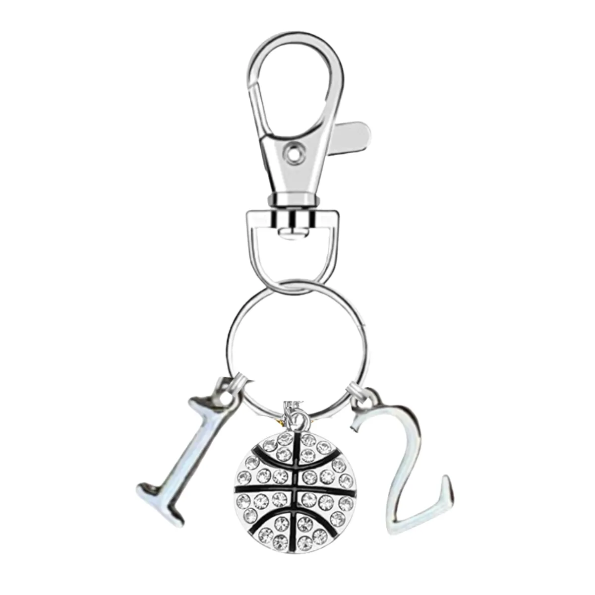 Personalized Basketball Zipper Pull Keychain