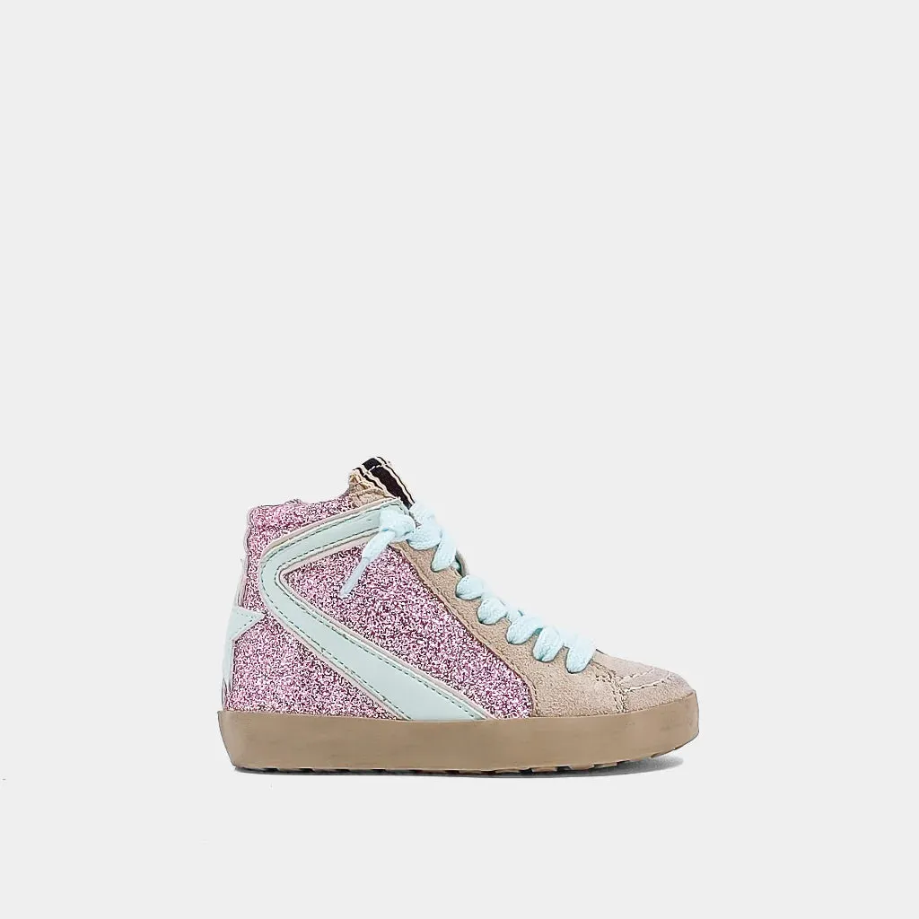 Pink Glitter Rooney Toddler Hi-Top Sneaker