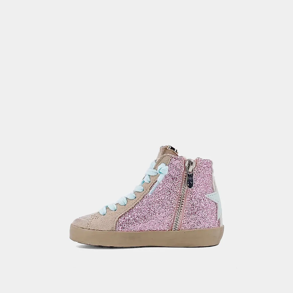 Pink Glitter Rooney Toddler Hi-Top Sneaker