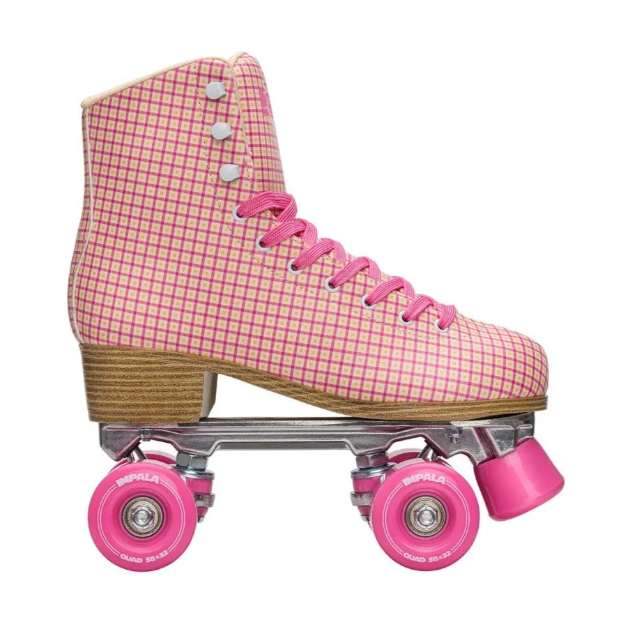 Pink Tartan Impala Roller Skates