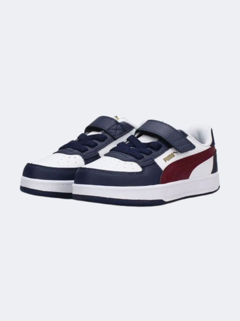 Puma Caven 2 Ac Plus Ps-Boys Lifestyle Shoeswhite/Navy/Gold