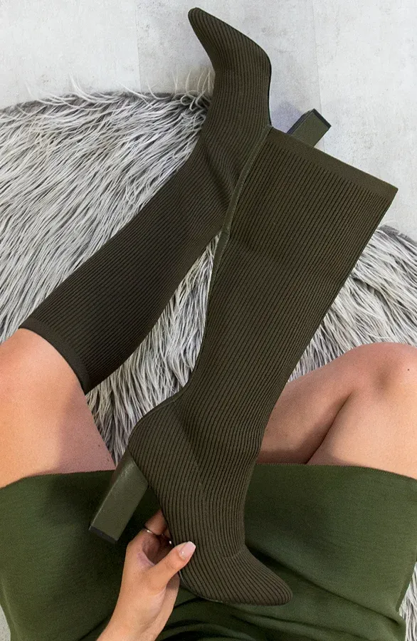 Rib Stretch Heels Army