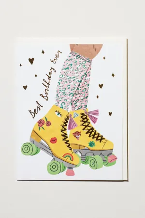 Roller Skate Birthday Greeting Card