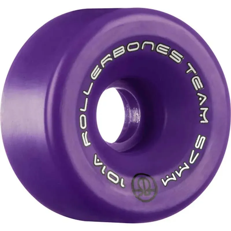 RollerBones 57mm 101A Team Logo Purple Roller Skate Wheels 8pk