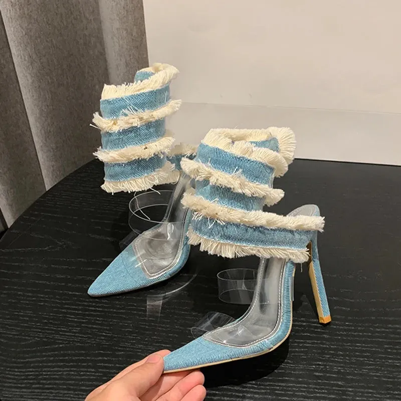 Sabine Denim Heels